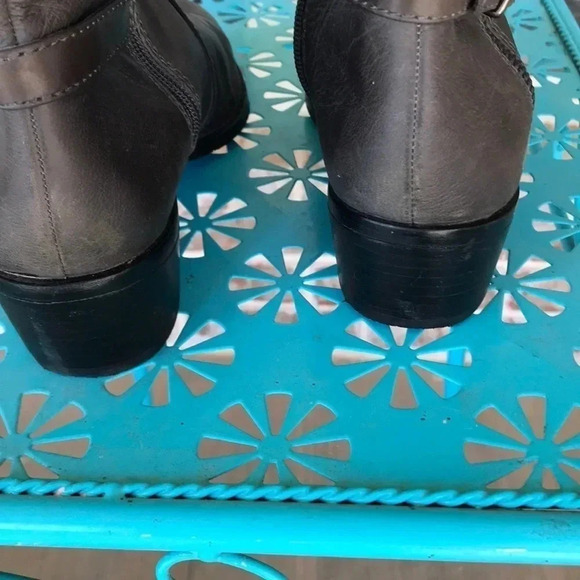 Antonio Melani Gray Distressed Look Riding Boots - Picture 5 of 14